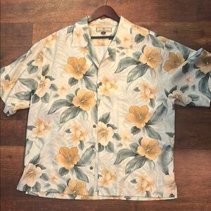 Tommy Bahama Yellow and Green Floral Shirt